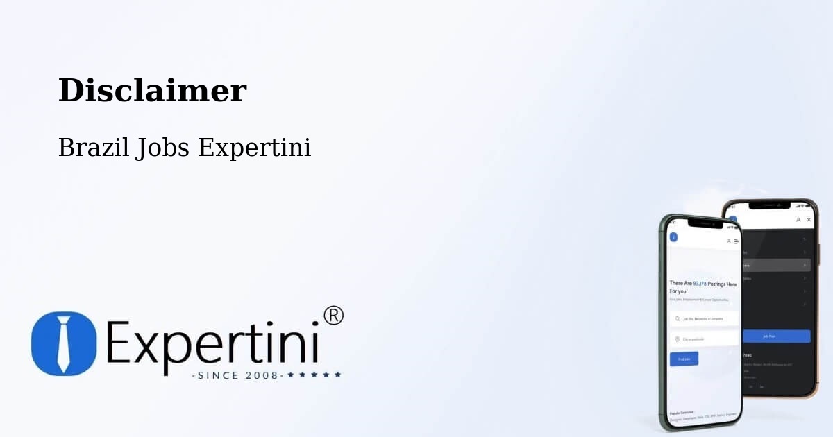 Disclaimer – Álvaro De Carvalho - Brazil Jobs Expertini